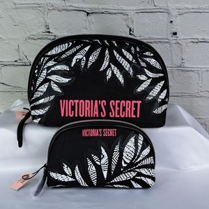 VICTORIA'S SECRET 2-PIECE LIMITED-EDITION TOP-ZIP  BAGGETT SET SHOKIN-PINK LOGO